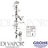 Grohe 32849000 Mixer Spare Tech Diagram