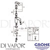 Grohe 32854000 Mixer Spare Tech Diagram
