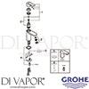 Grohe 32858000 Mixer Spare Tech Diagram