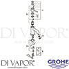 Grohe 32863000 Mixer Spare Tech Diagram