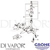 Grohe 32865000 Mixer Spare Tech Diagram