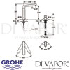 Grohe K7 Single-Lever Sink Mixer Dimensions