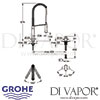 Grohe K7 Single-Lever Sink Mixer Tap Dimensions