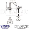 Grohe K7 Single-Lever Sink Mixer Dimensions