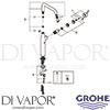 Grohe 32901GN  Mixer Spare Diagram