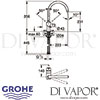 Grohe Minta Single-Lever Sink Mixer Dimensions