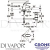Grohe 3292500E Mixer Spare Diagram
