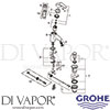 Grohe 3292500E Mixer Spare Tech Diagram