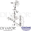 Grohe 32926001 Mixer Spare Diagram