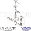 Grohe 32935GL1 Mixer Spare Diagram