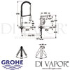 Grohe K7 Single-Lever Sink Mixer Tap Dimensions