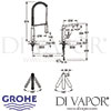 Grohe K7 Single-Lever Sink Mixer Tap Dimensions