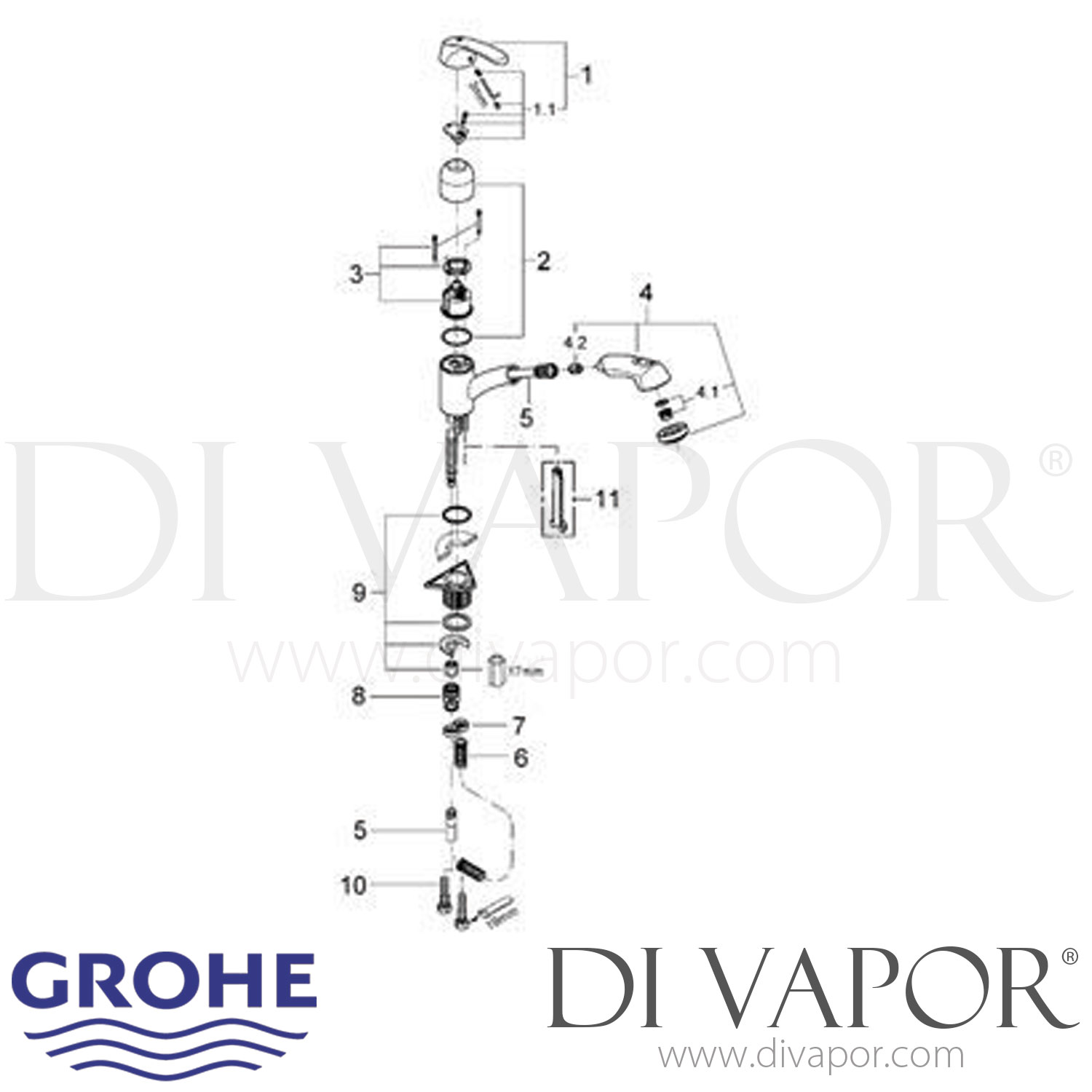 Grohe 32998 Alira Sink Mixer Tap Spare Parts