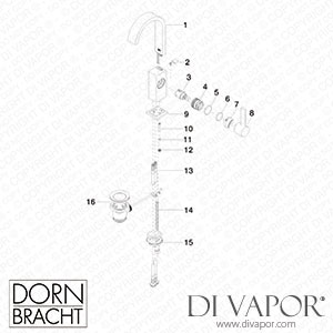 Dornbracht Mem Single-Lever Basin Mixer with Pop-Up Waste - Platinum 33 502 782-08 Spare Parts