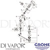 Grohe 33134NB0 Mixer Spare Tech Diagram