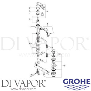 Grohe 33155 Europlus Basin Mixer Bathroom Tap Spare Parts