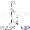 Grohe 33156 Mixer Spare Tech Diagram