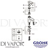 Grohe 33163002 Mixer Spare Diagram
