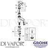 Grohe 3316320L Mixer Spare Diagram