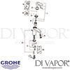 Grohe Eurodisc Cosmopolitan Single-Lever Basin Mixer S-Size Spares