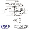 Grohe Ectos Single-Lever Basin Mixer Tap Dimensions