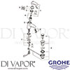 Grohe 33183001 Mixer Spare Diagram