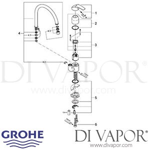 Grohe 33202 Eurosmart Sink Mixer (1/2 Inch) Spare Parts