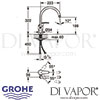 Grohe Eurosmart Single-Lever Sink Mixer Dimensions