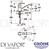 Grohe 3328100E Mixer Spare Diagram