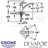 Grohe Eurosmart Single-Lever Sink Mixer Dimensions