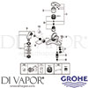 Grohe 33303002 Mixer Spare Diagram