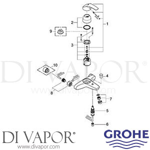 Grohe 33304 Eurosmart Single Lever Bath Shower Mixer Spare Parts