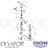 Grohe 33347 Mixer Spare Tech Diagram