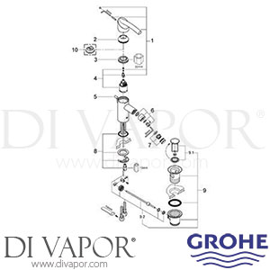 Grohe 33348 Tenso Bidet Mixer (1/2 Inch) Spare Parts