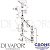 Grohe 33348000 Mixer Spare Tech Diagram