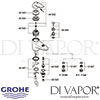 Grohe Eurodisc Mono Single Lever Bath Shower Mixer Tap Spares
