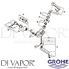 Grohe 33384000 Mixer Spare Tech Diagram
