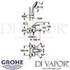 Grohe Europlus Single-Lever Bath Shower Mixer Dimensions