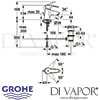 Grohe Eurostyle Single-Lever Basin Mixer S-Size Dimensions