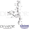 Grohe 33553 Mixer Spare Tech Diagram