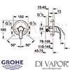 Grohe Eurosmart Single-Lever Shower Mixer Dimensions