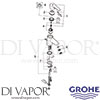 Grohe 33557 Mixer Spare Tech Diagram