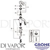 Grohe 3355720E Mixer  Spare Diagram