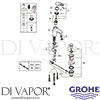 Grohe 33561003 Mixer Spare Tech Diagram