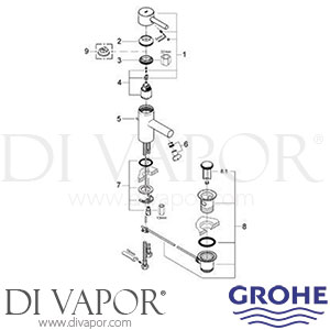 Grohe 33562 Essence Basin Mixer Tap Spare Parts