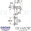 Grohe Eurostyle Single-Lever Shower Mixer Dimensions