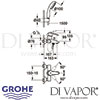 Grohe Eurostyle Single-Lever Bath Shower Mixer Dimensions
