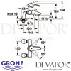 Grohe Eurostyle Single-Lever Bath Shower Mixer Dimensions