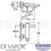 Grohe 33624BE1 GEN1 Mixer Spare Tech Diagram