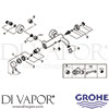Grohe 33624DC1 GEN1 Mixer Spare Tech Diagram